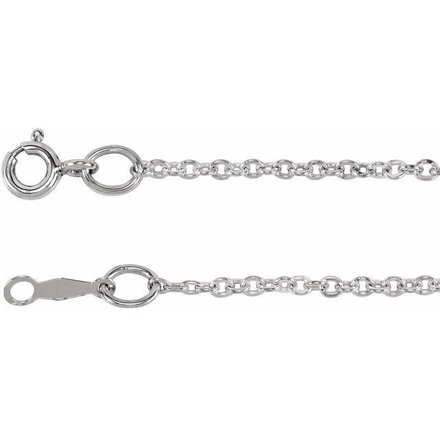 Sterling Silver 1.75 mm Cable 7" Chain
