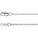 Rhodium-Plated Sterling Silver 1.25 mm Rope 20