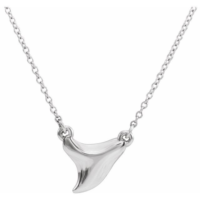 Sterling Silver Shark Tooth 16-18