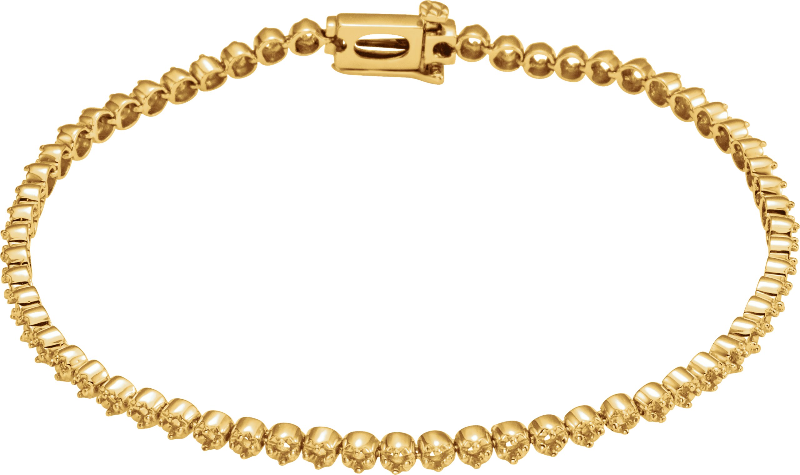 14K Жълто злато Линия 7" Bracelet Монтаж