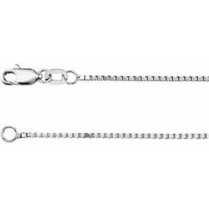 Sterling Silver 1 mm Box 24" Chain