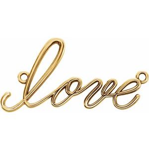 14K Yellow "Love" Necklace Center