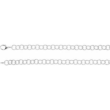 12mm Sterling Silver Ring Chain with Lobster Clasp 18 inch Ref 173297