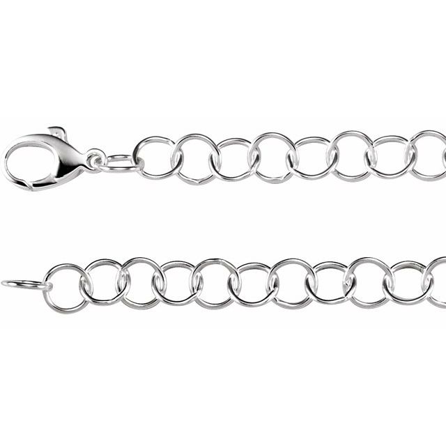Sterling Silver 6.25 mm Cable 16" Chain 