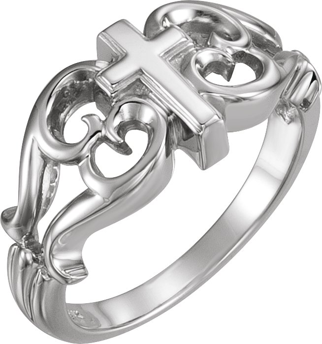 Sterling Silver Sculptural Cross Ring
