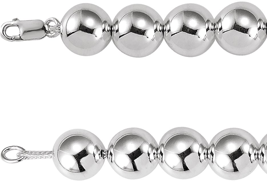 Sterling Silver 14 mm Bead 16 inch Chain Ref. 2452260