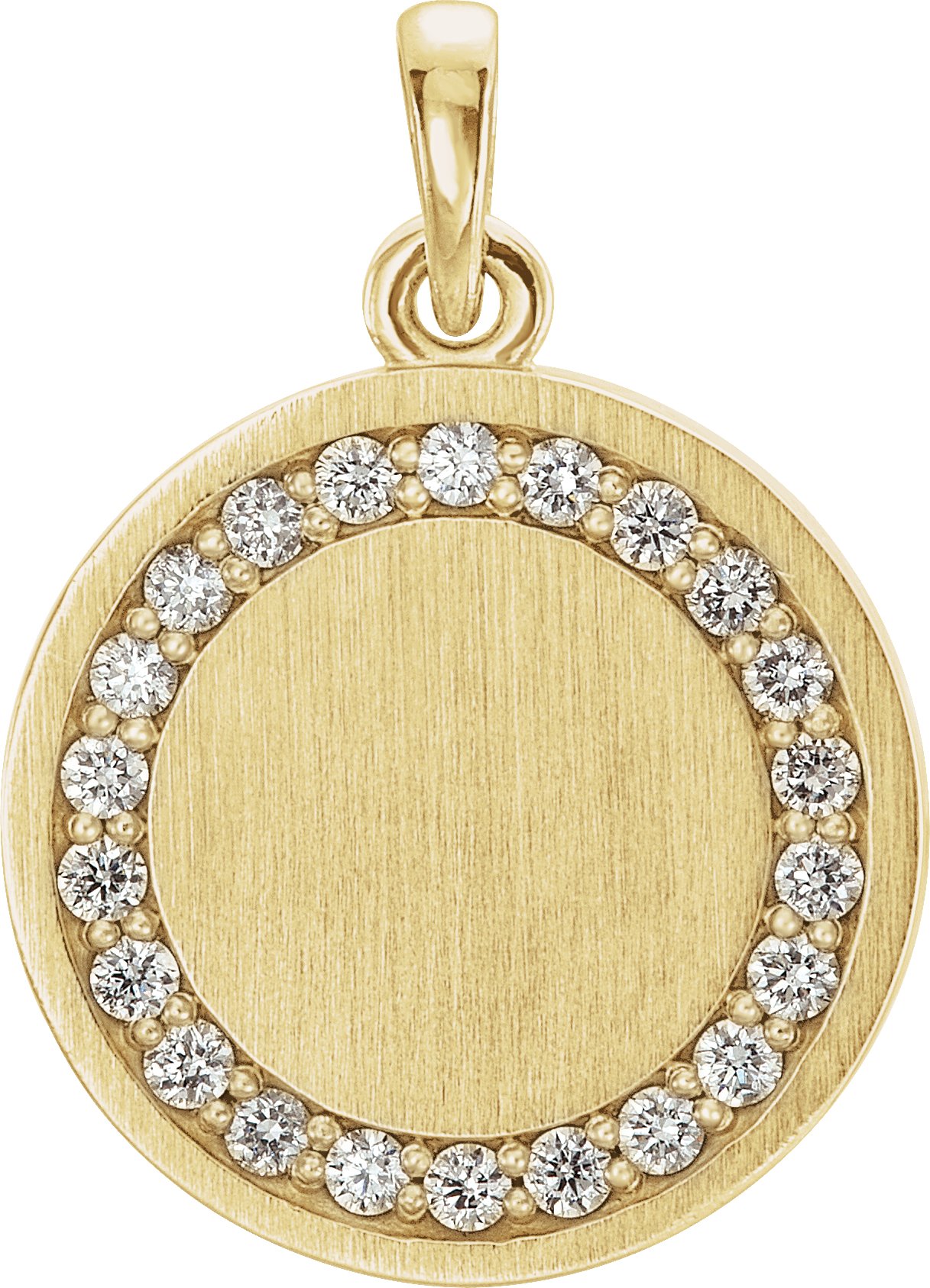 14K Yellow 1/5 CTW Natural Diamond Engravable 16-18" Necklace