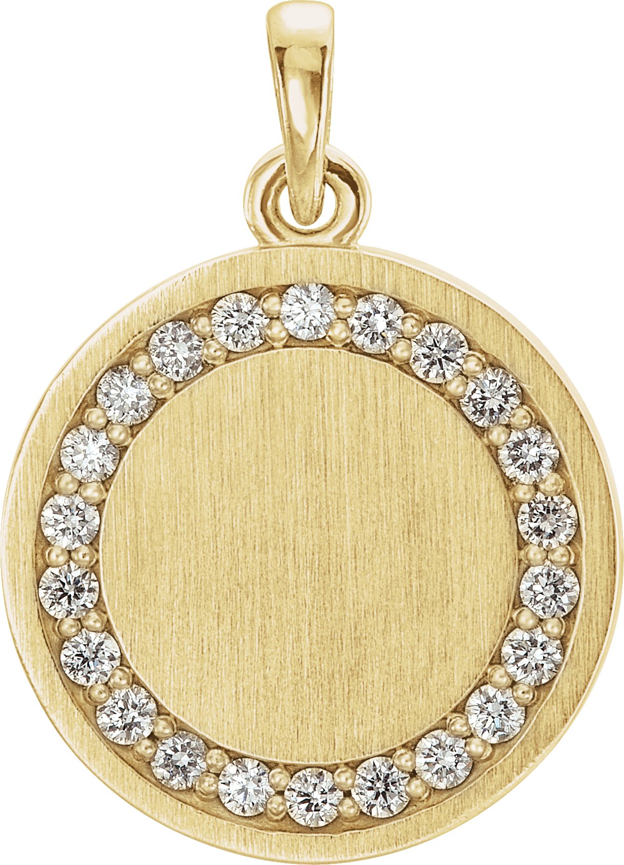 14K Yellow 1/5 CTW Diamond Engravable 16-18 Necklace