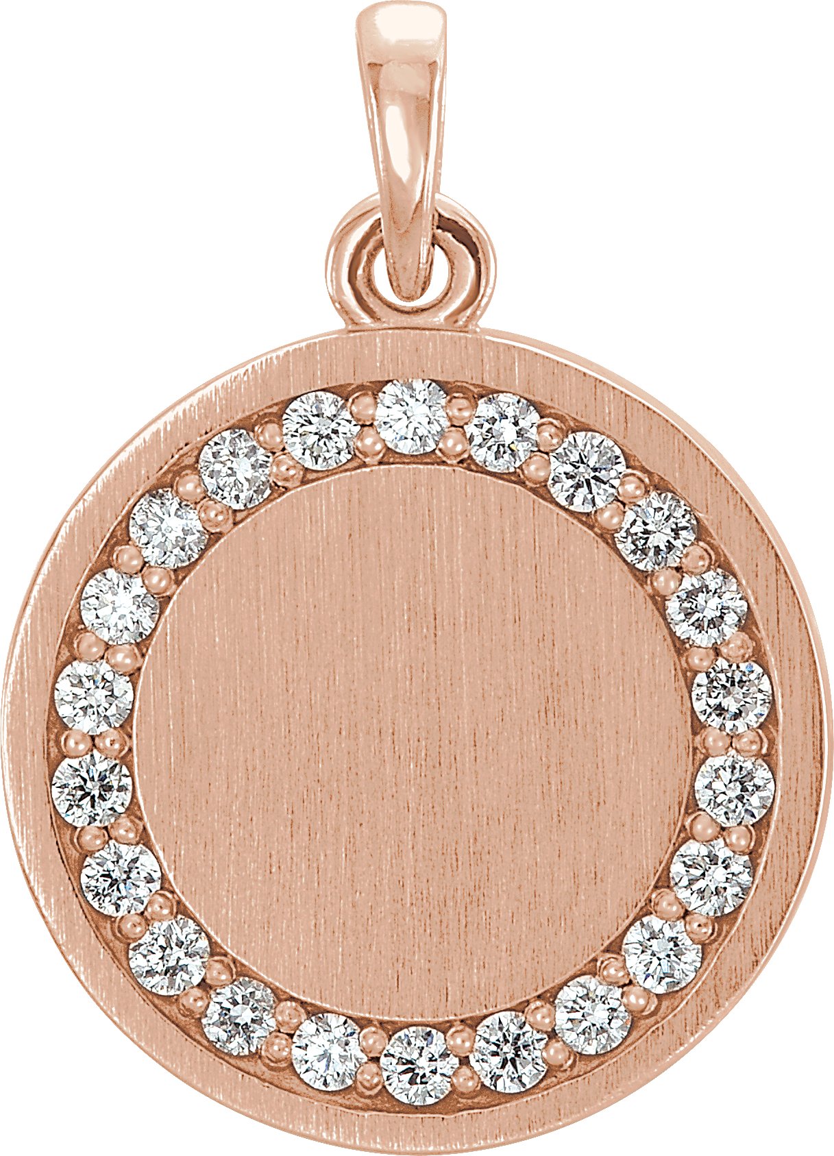 14K Rose 1/5 CTW Natural Diamond Engravable 16-18 Necklace