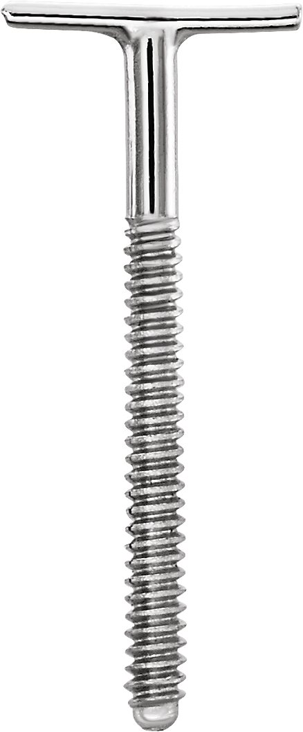 .039"x0.444" T-Bar Threaded Earring Post