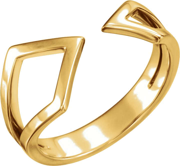 14K Yellow Geometric Ring