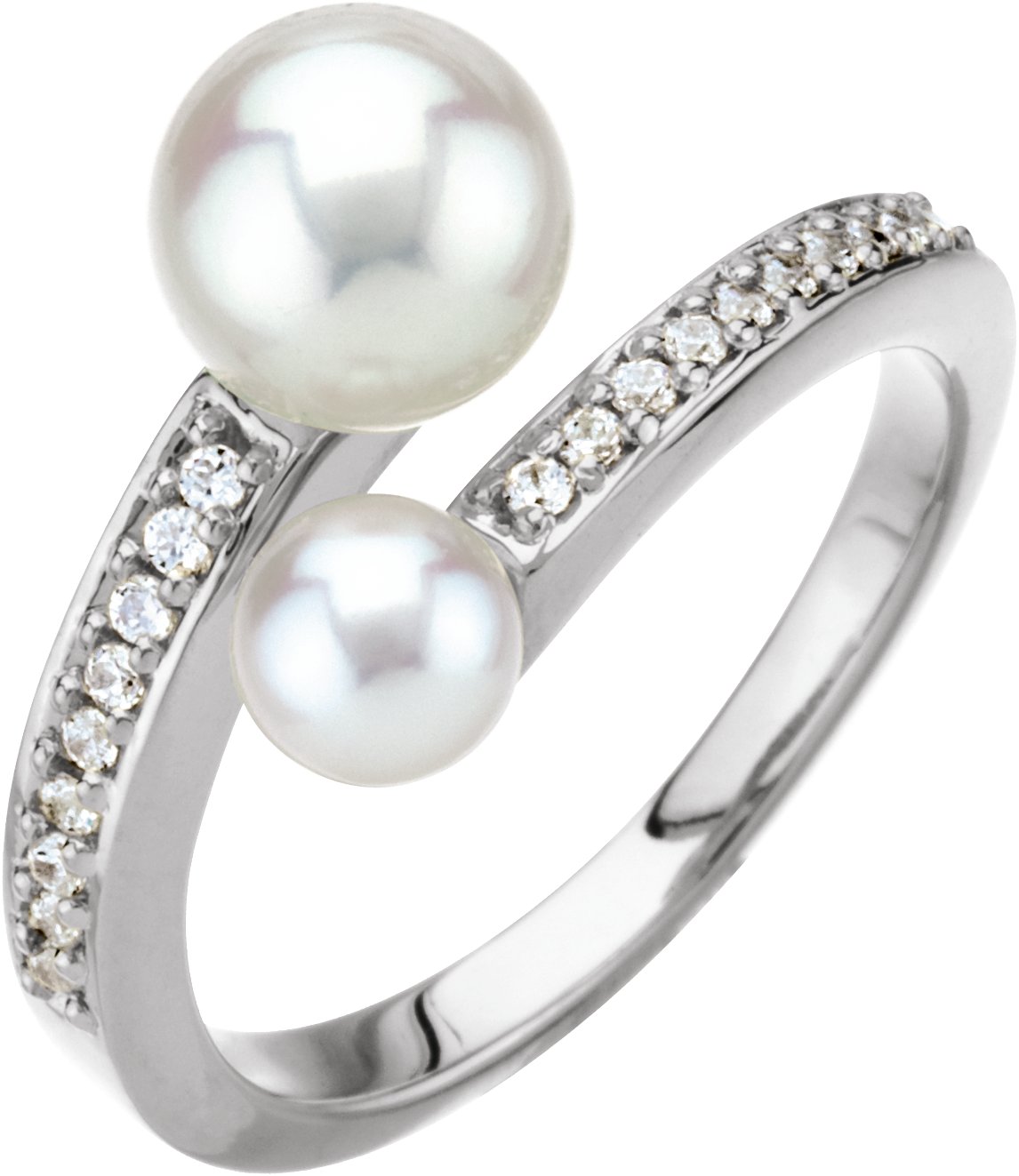 Accented Bypass Ring Mounting for Pearls