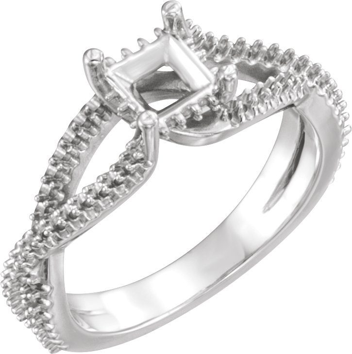 Accented Twist-Style Engagement Ring or BandRing or Band