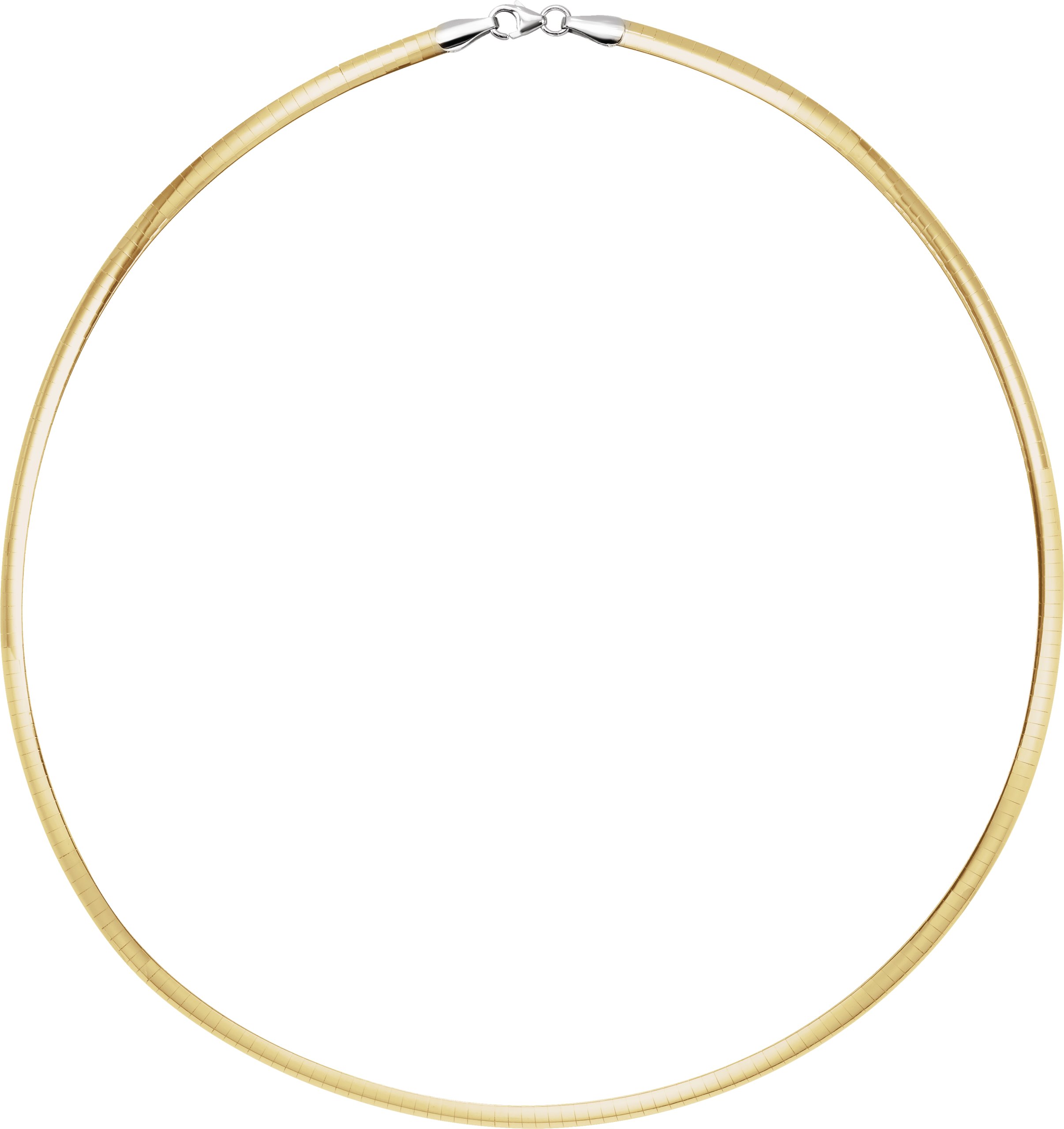 4 mm Sterling Silver & 14Karat Reversible Omega