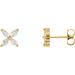 14K Yellow 1/2 CTW Natural Diamond Cluster Earrings