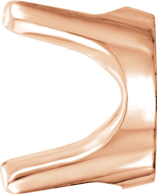 Round 4-Prong Closed Back Earring Setting