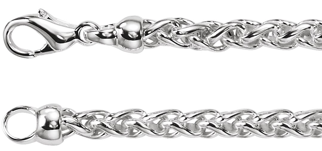 Sterling Silver 4 mm Wheat 20 Chain 