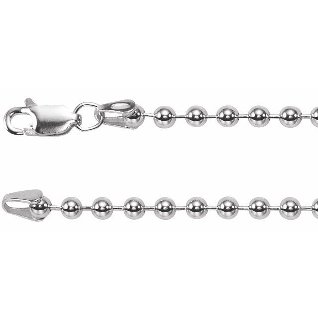 Sterling Silver 3 mm Hollow Bead 16