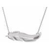 Sterling Silver Feather 16 18 inch Necklace Ref. 12396197