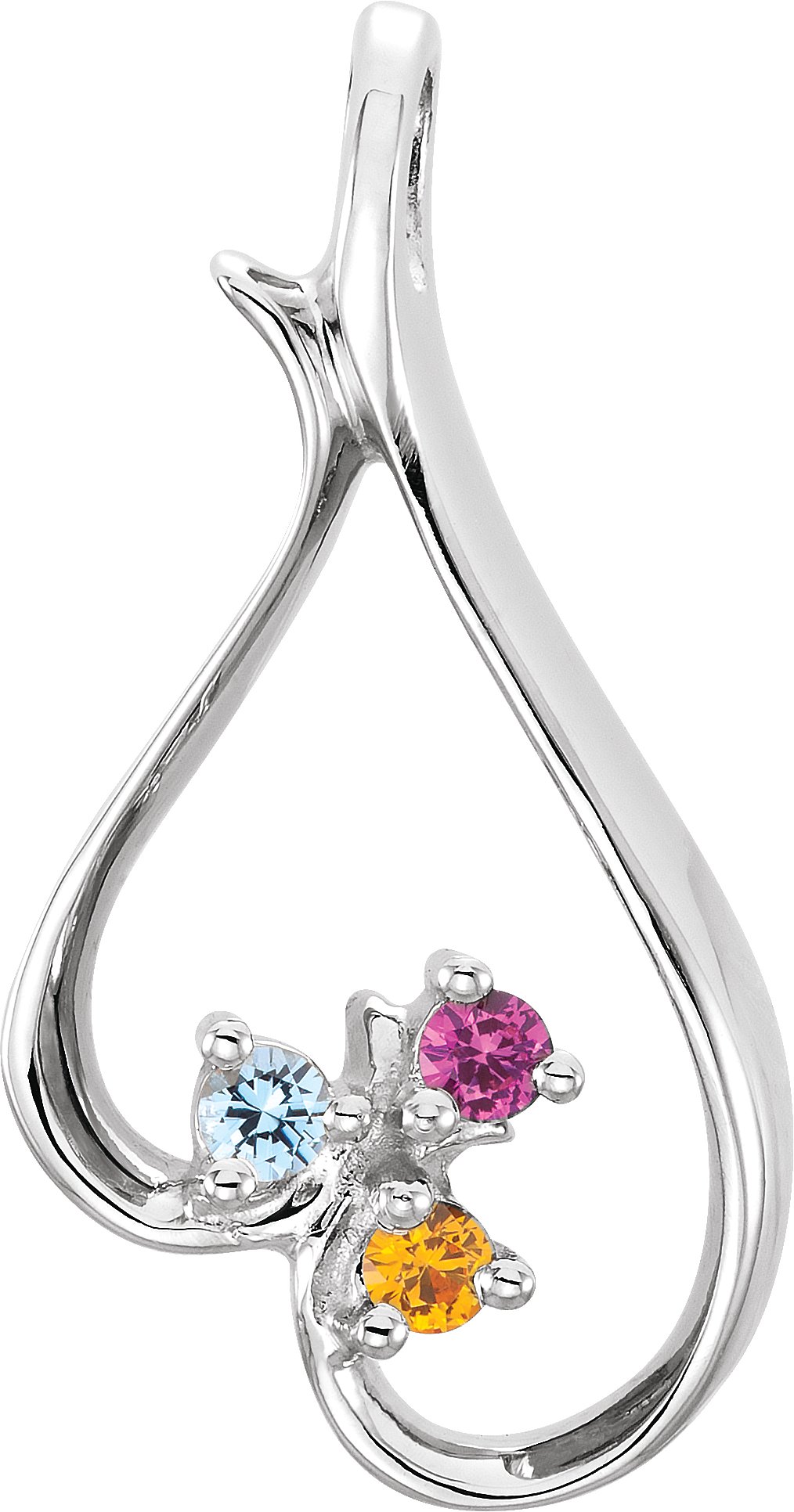 Family Heart Slide Pendant