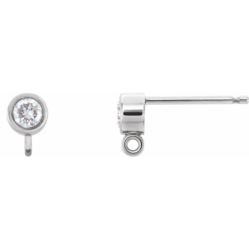 Bezel-Set Earring Top