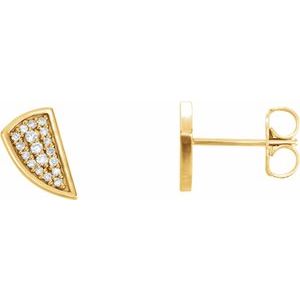 14K Yellow 1/10 CTW Diamond Earrings