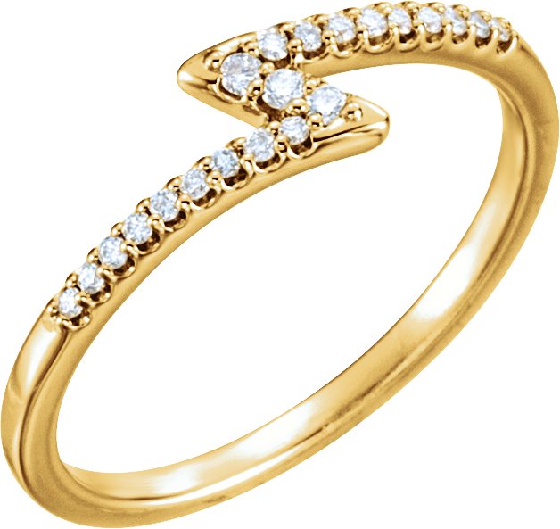 14K Yellow 1/8 CTW Diamond Stackable Ring