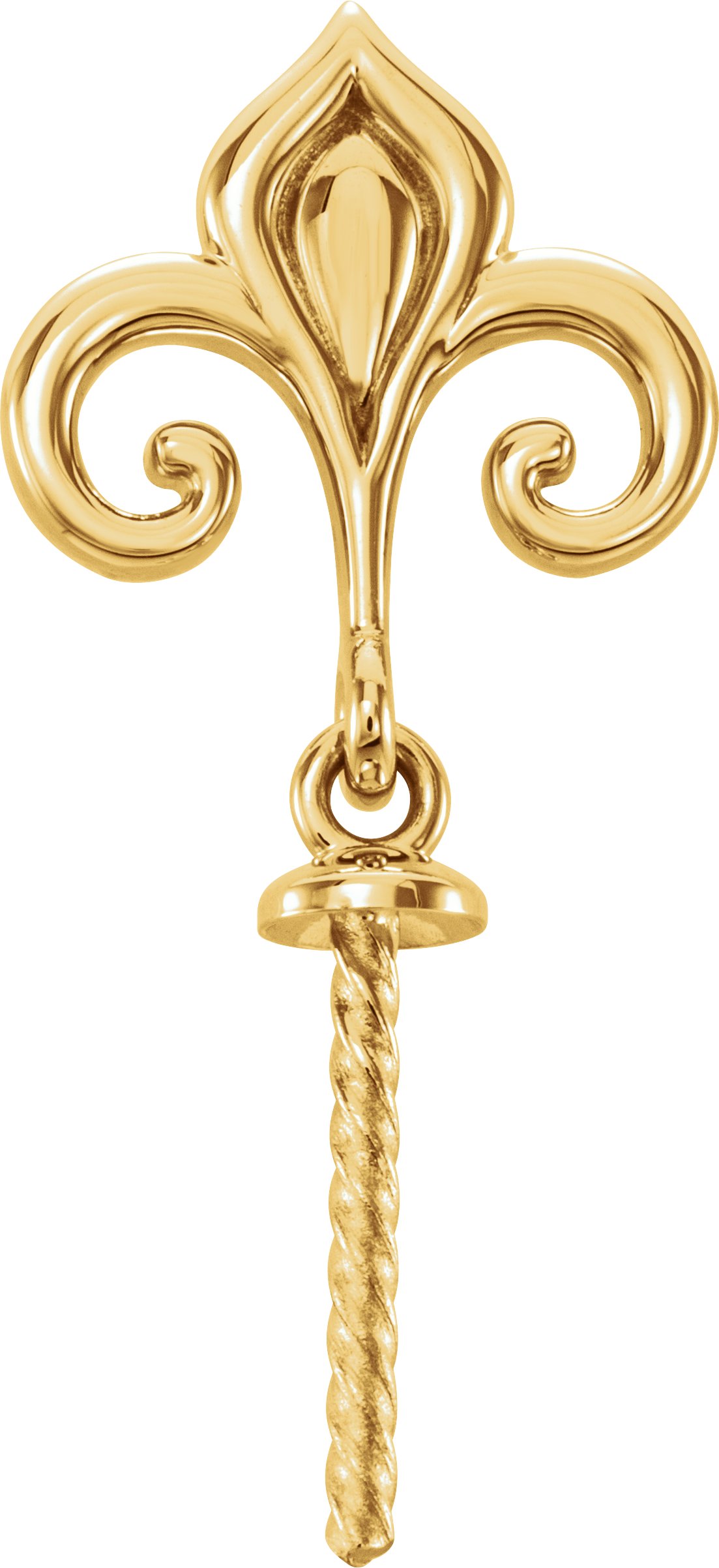 Fleur-de-lis Pearl Earrings