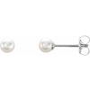 Sterling Silver 4 4.5 mm Freshwater Cultured Pearl Earrings Ref. 9443960