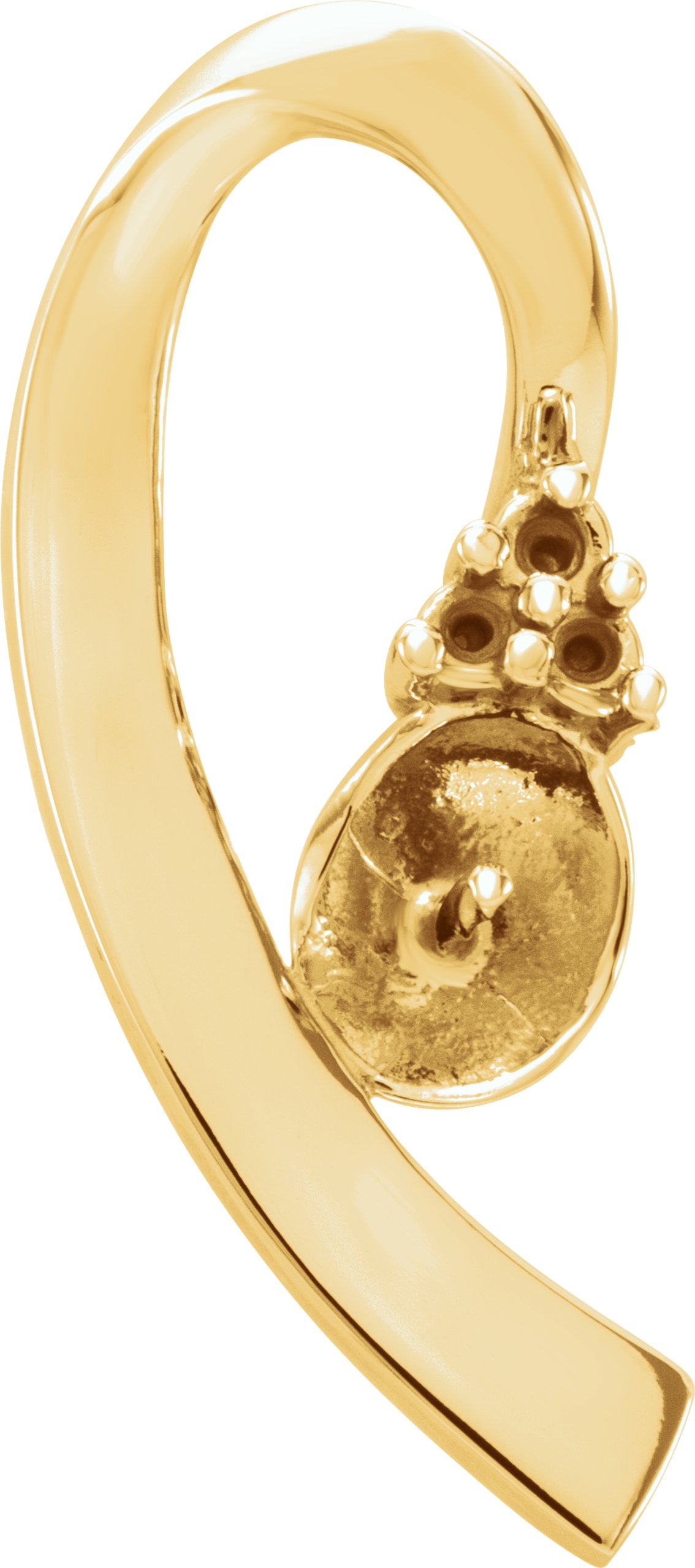 Freeform Pearl Slide Pendant