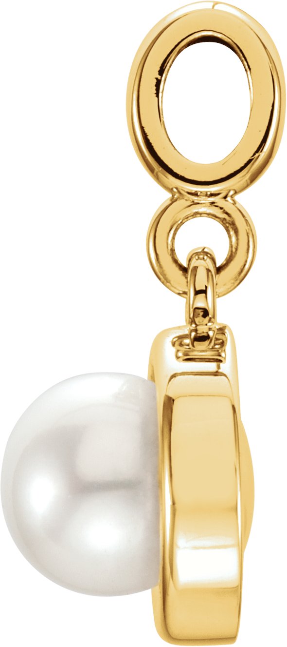 Alternative view of Solitaire Pearl Pendant