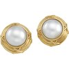 Mabe Cultured Pearl Earrings 12mm Ref 395939