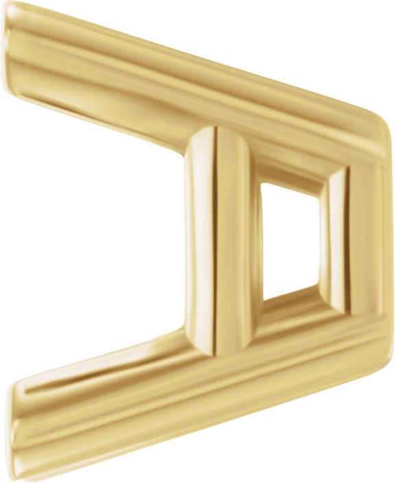 Square 4-Prong Lightweight Earring Setting