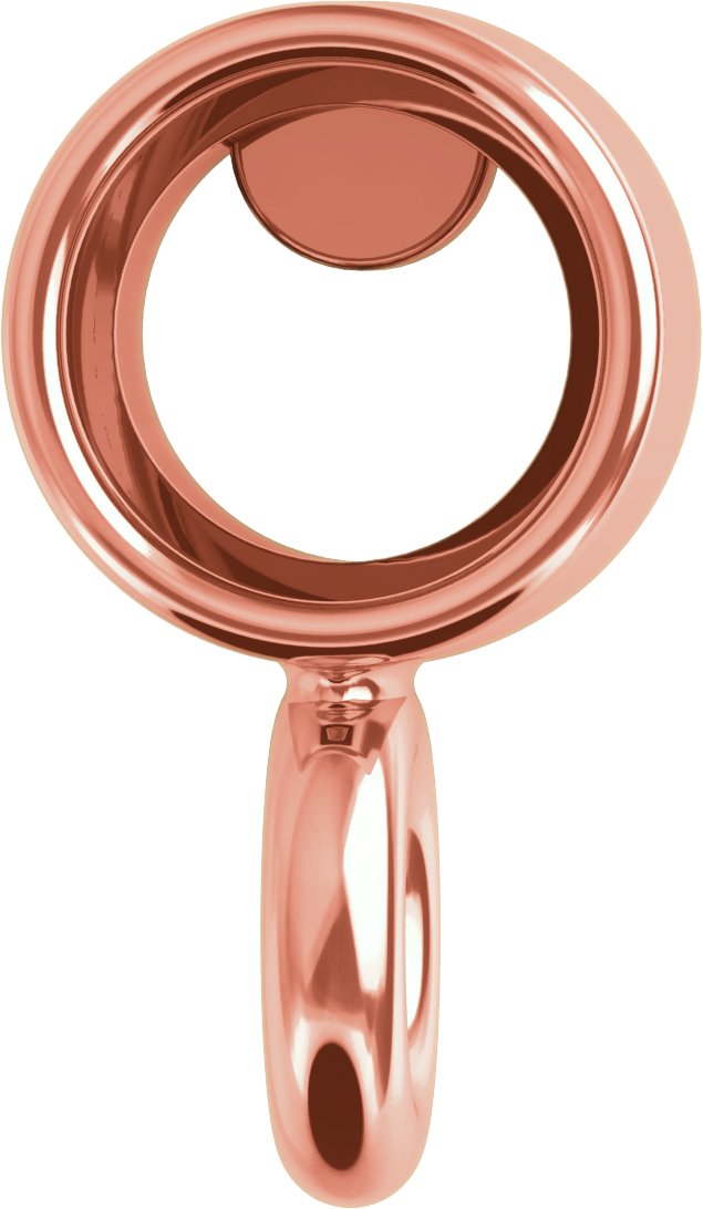 Round Micro Bezel Earring Setting