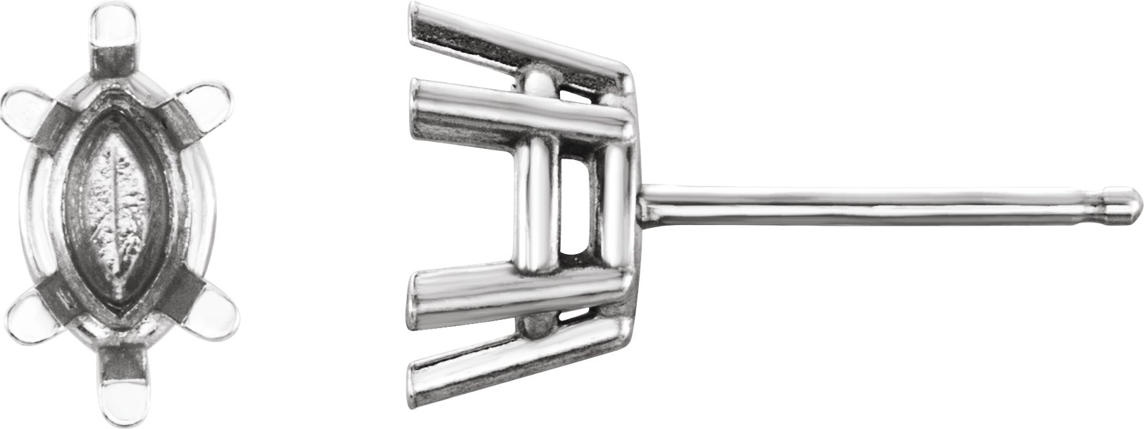 Marquise 6-Prong Stud Earrings