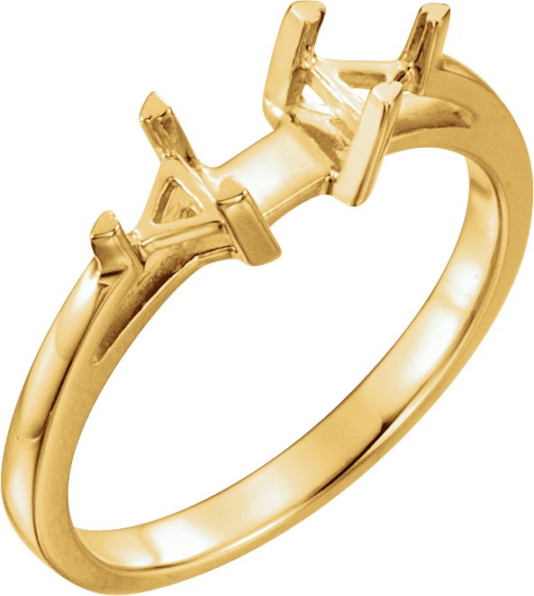 Triangle Side-Stone Open Shank