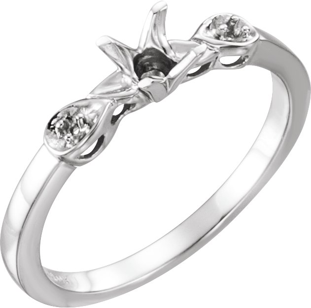 Accented Vintage-Inspired Engagement Ring or Band