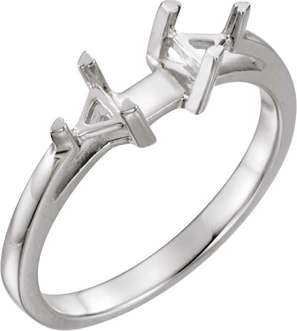 Triangle Side-Stone Open Shank