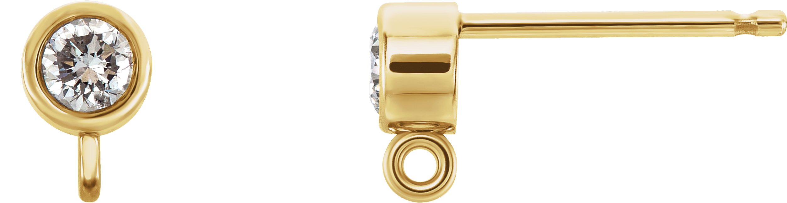 Bezel-Set Earring Top