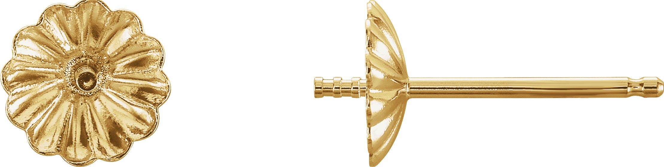 Fluted Pearl Earrings