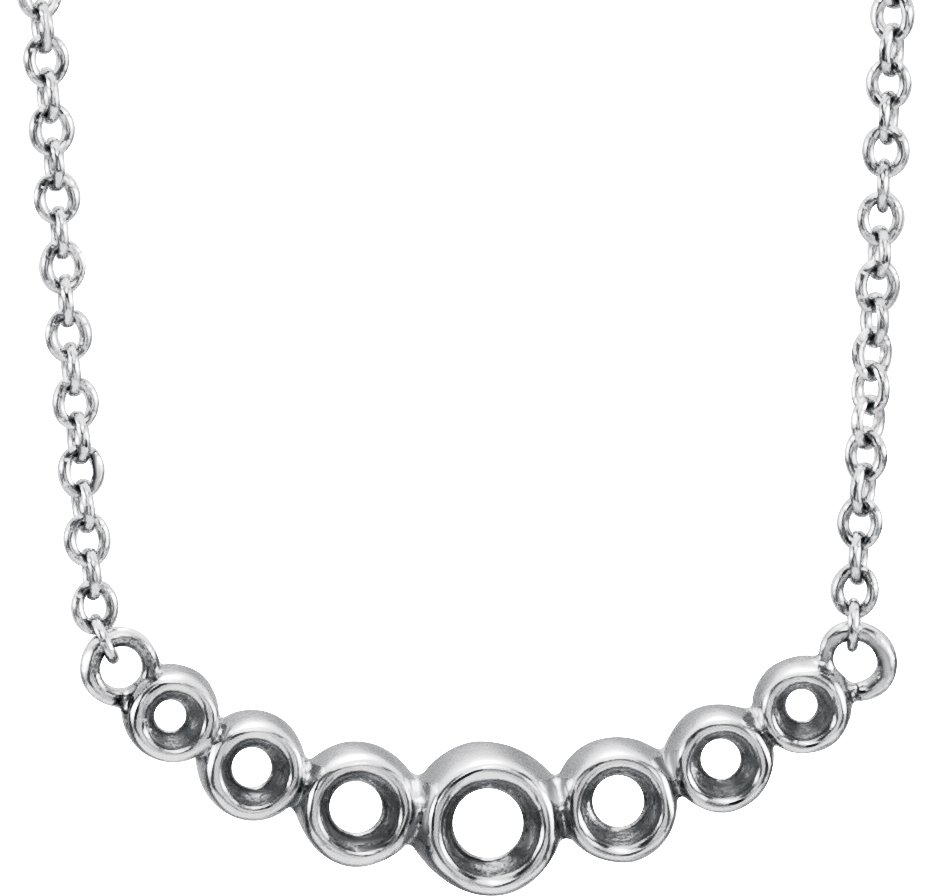 Graduated Bezel-Set Necklace