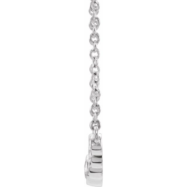 14K White 1/5 CTW Diamond 16-18 Necklace