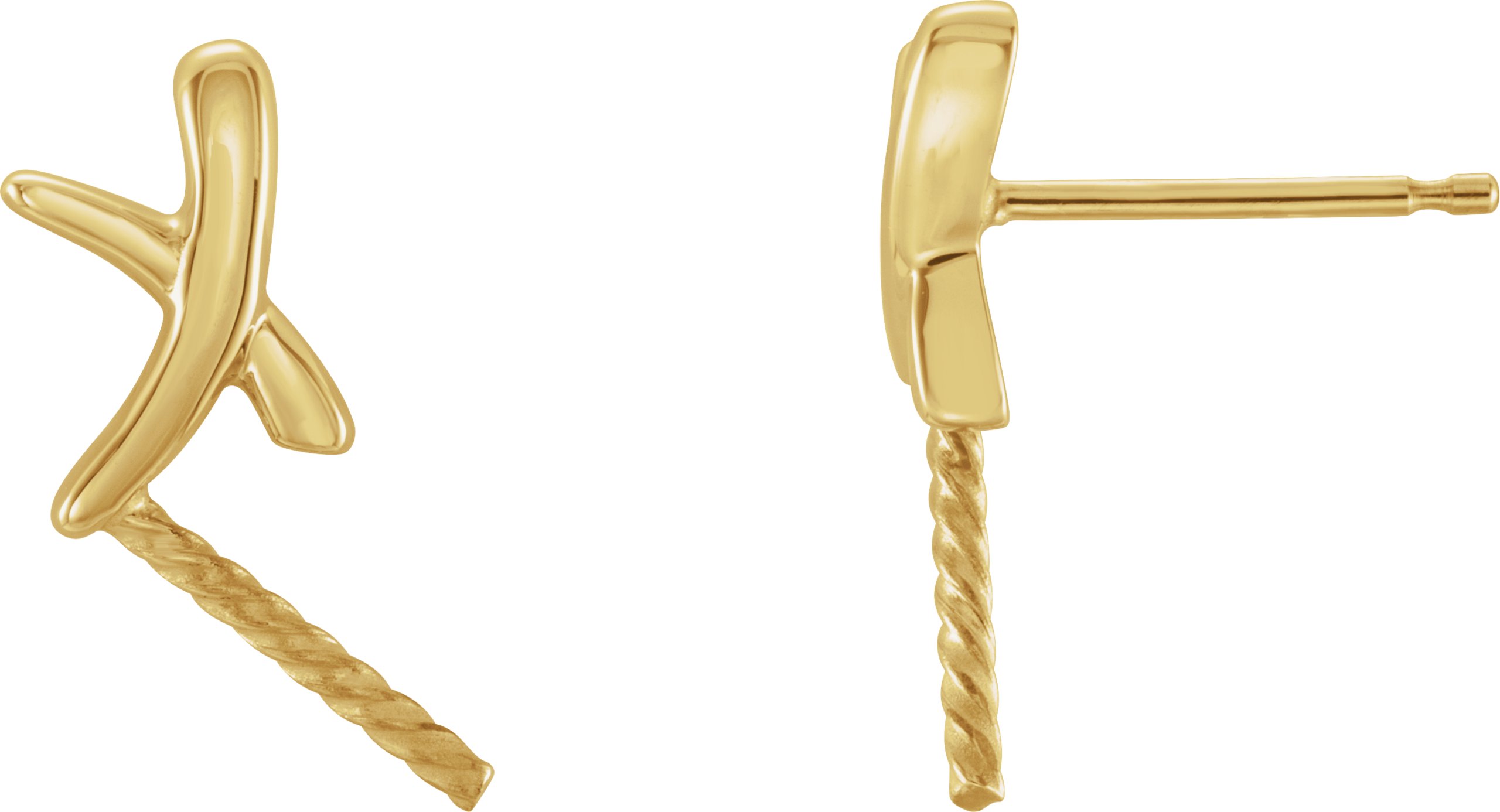 Criss-Cross Pearl Earrings