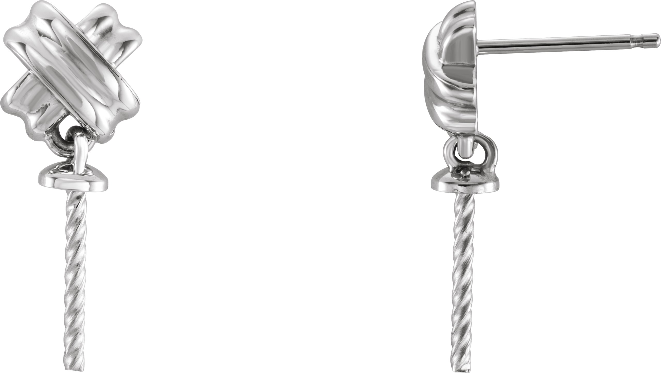 Criss-Cross Pearl Earrings