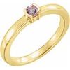 14K Yellow Pink Tourmaline Family Stackable Ring Ref 16232465