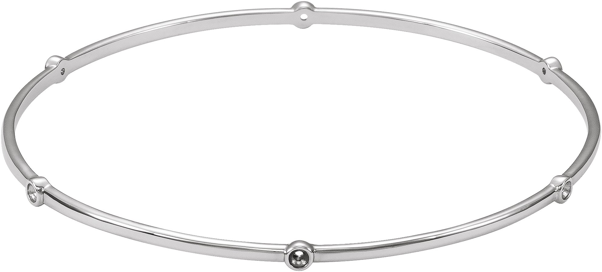 Bezel-Set Bangle Bracelet