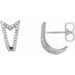 14K White 1/6 CTW Natural Diamond Geometric J-Hoop Earrings