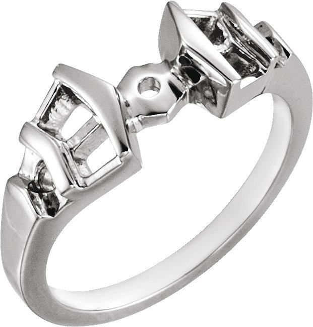 Baguette Accented Engagement Ring or Band