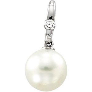 Paspaley South Sea Pearl and Diamond Pendant 11.5mm .13 CTW Ref 783592