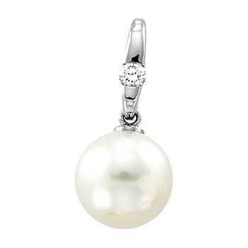 Paspaley South Sea Pearl and Diamond Pendant 11.5mm .13 CTW Ref 783592